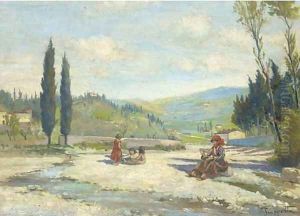 A shepherd boy and girl by Pietro Scoppetta