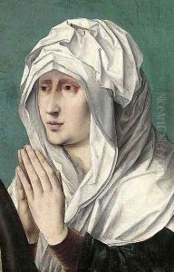 The Mater Dolorosa a fragment by The Master Of The Saint Sang