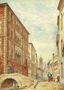 The Palazzo Celsi and the Bridge of St. Bernardo, Venice by George Edmund Street