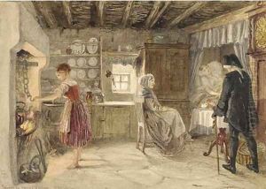Burns' Cottage by Scottish School