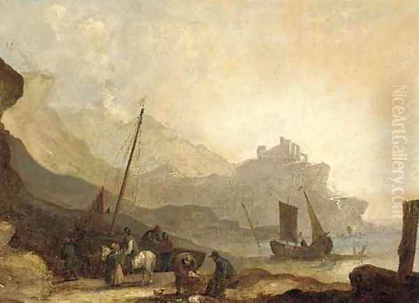 Fishermen unloading the catch - view 1