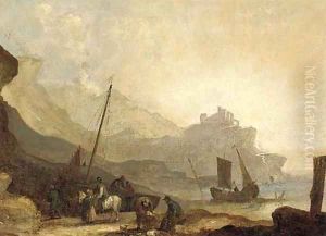 Fishermen unloading the catch by William Joseph Shayer