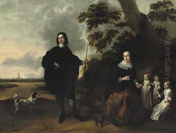A group portrait of the Van Kuyl family with Utrecht in the background - view 1