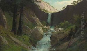 At the Waterfall by Frederick Ferdinand Schafer