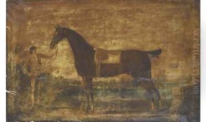 Whimsical Fair being held by a jockey by Francis Stringer