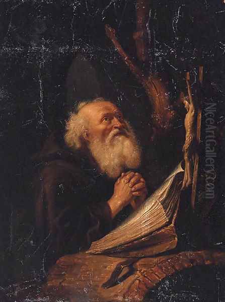 A hermit at prayer - view 1