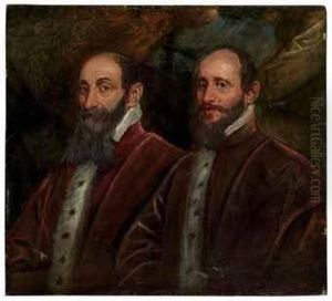 A Double Portrait Of Venetian Senators by Jacopo Tintoretto (Robusti)