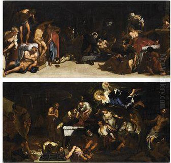 San Rocco Risana Gli Appestati; E San Rocco Confortato Da Un Angelo - view 1