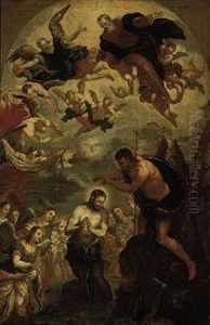 The Baptism Of Christ by Jacopo Tintoretto (Robusti)