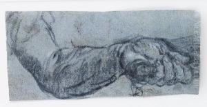 Study Of A Left Arm And Hand, Holding Akey by Jacopo Tintoretto (Robusti)