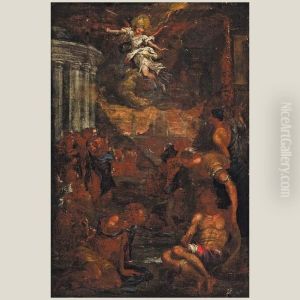 Jesus En La Piscina Probatica by Jacopo Tintoretto (Robusti)