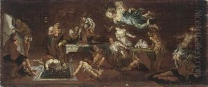 Saint Roch Visited By An Angel In Prison by Jacopo Tintoretto (Robusti)