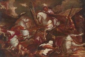 Reitergefecht by Jacopo Tintoretto (Robusti)