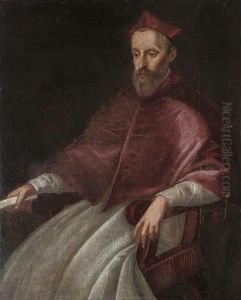 Portrait Of A Cardinal, Three-quarter-length, Seated, A Scroll In His Right Hand