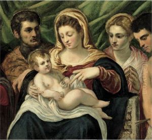 Madonna Col Bambino E Santi by Jacopo Tintoretto (Robusti)