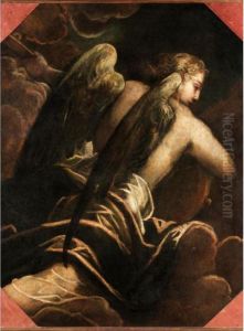 An Angel Playing A Lute by Jacopo Tintoretto (Robusti)