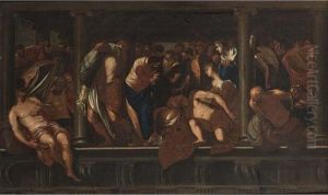 Christ Healing The Crippled by Jacopo Tintoretto (Robusti)