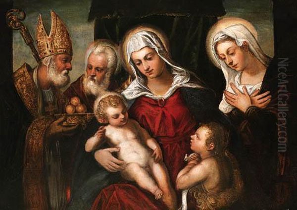The Holy Family With The Infant 
Saint John The Baptist And Saints Catherine Of Alexandria And Nicholas 
Of Bari - view 1