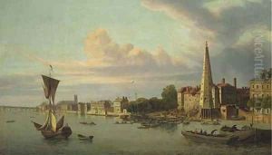 The York buildings waterworks looking towards Westminster