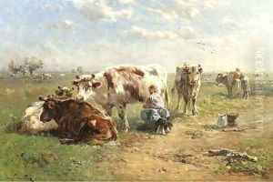Milking the cows by Henry Schouten
