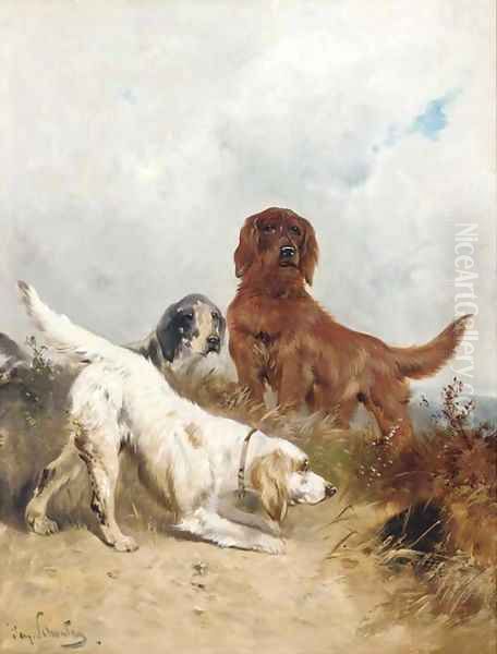 Setters on the scent by Henry Schouten
