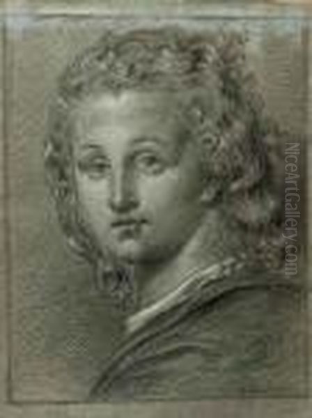 Portrait Of A Boy, Bust-length, In A Black Costume With A Whitecollar - view 1
