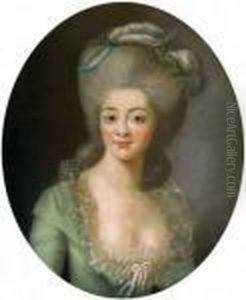 Portrait Of A Young Lady In Elegant Robe