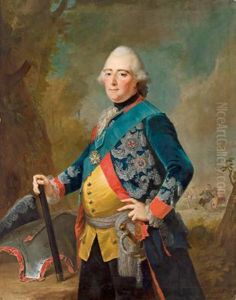 Bottega Ritratto Del Langravio Federico Ii Di Assia-kassel by Johann Heinrich The Elder Tischbein