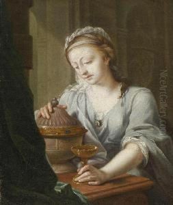 Artemisia Mit Der Urne Ihres Gatten Maussolos by Johann Heinrich The Elder Tischbein