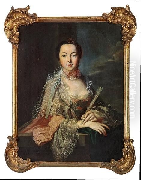 The Older: Portrait Of A Young Woman Holding A Fan - view 1