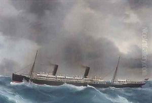 R.M.S. Ophir in heavy weather