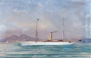 The steam yacht Mekong in the Mediterranean off Naples
