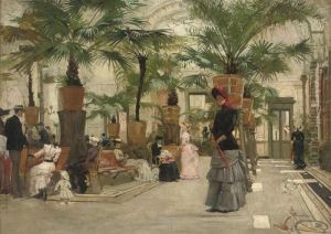 Sunday At The Palm House by James Jacques Joseph Tissot