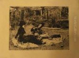 Sur L'herbe. 1880. by James Jacques Joseph Tissot