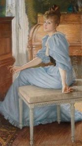 Portrait Of Henriette De Bonnieres by James Jacques Joseph Tissot