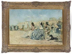 Elegance On The Beach by James Jacques Joseph Tissot