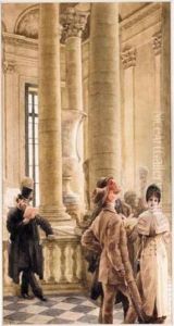 Au Louvre by James Jacques Joseph Tissot