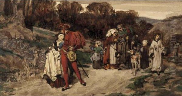 Sketch For Le Depart Du Finace - view 1