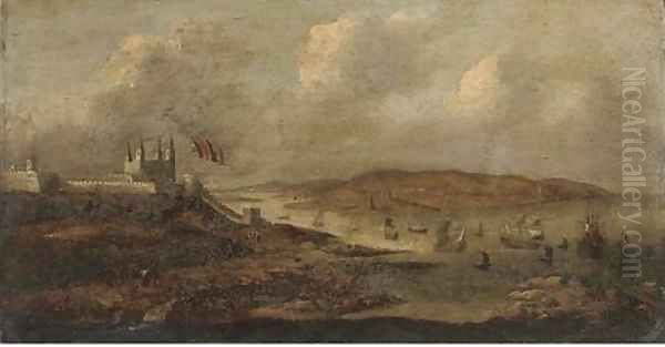 Ships of the fleet in Plymouth Sound - view 1