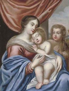 The Virgin and Child with the Infant Saint John the Baptist by Jacques Stella