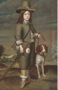 Portrait of a boy, full-length by Anglo-Dutch School