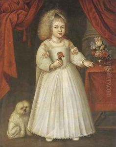 Portrait of a young girl by Anglo-Dutch School