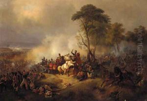 A Battlescene by August Franz Schelver