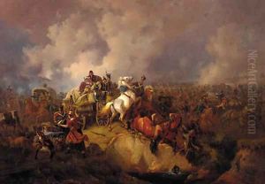 A military encampment