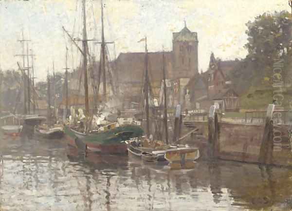 Boats moored on a canal - view 1