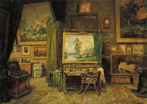 Atelier op Villa Nova - the interior of the artist's studio