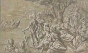 Christ preaching to the Multitude by Franco-Flemish School