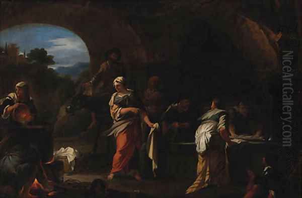 Washerwomen in a Laundry - view 1