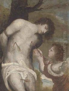 Saint Sebastian by Hispano-Flemish School
