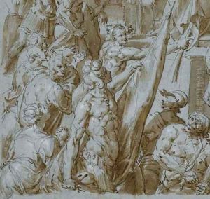 L'offrande des etendards by Aegidius Sadeler or Saedeler